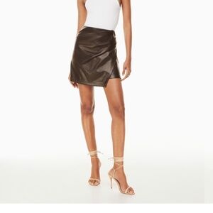 Aritzia Angie leather skirt